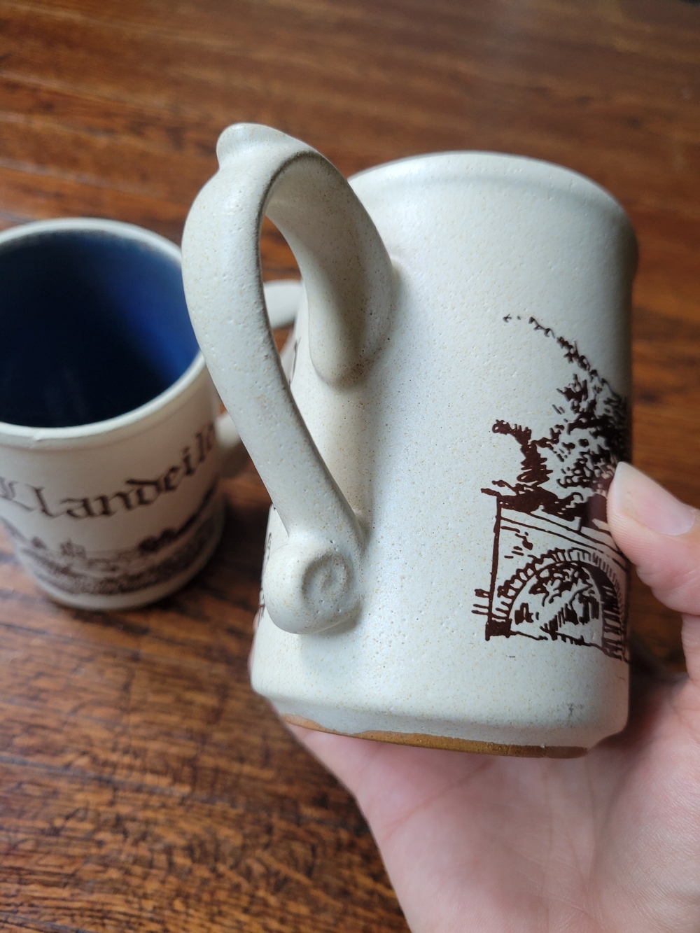 Laugharne Pottery Llandeilo Handmade Stoneware Mug Vintage Set Of 2 Rustic - Picture 14 of 17